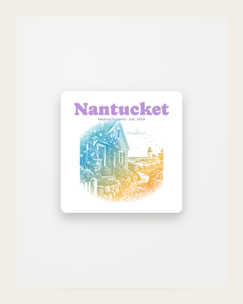 Nantucket Rose Cottage Fridge Magnet