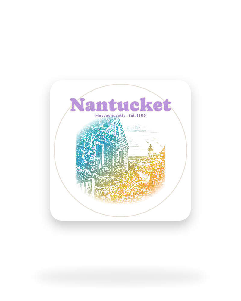 Nantucket Rose Cottage Kiss-Cut Sticker