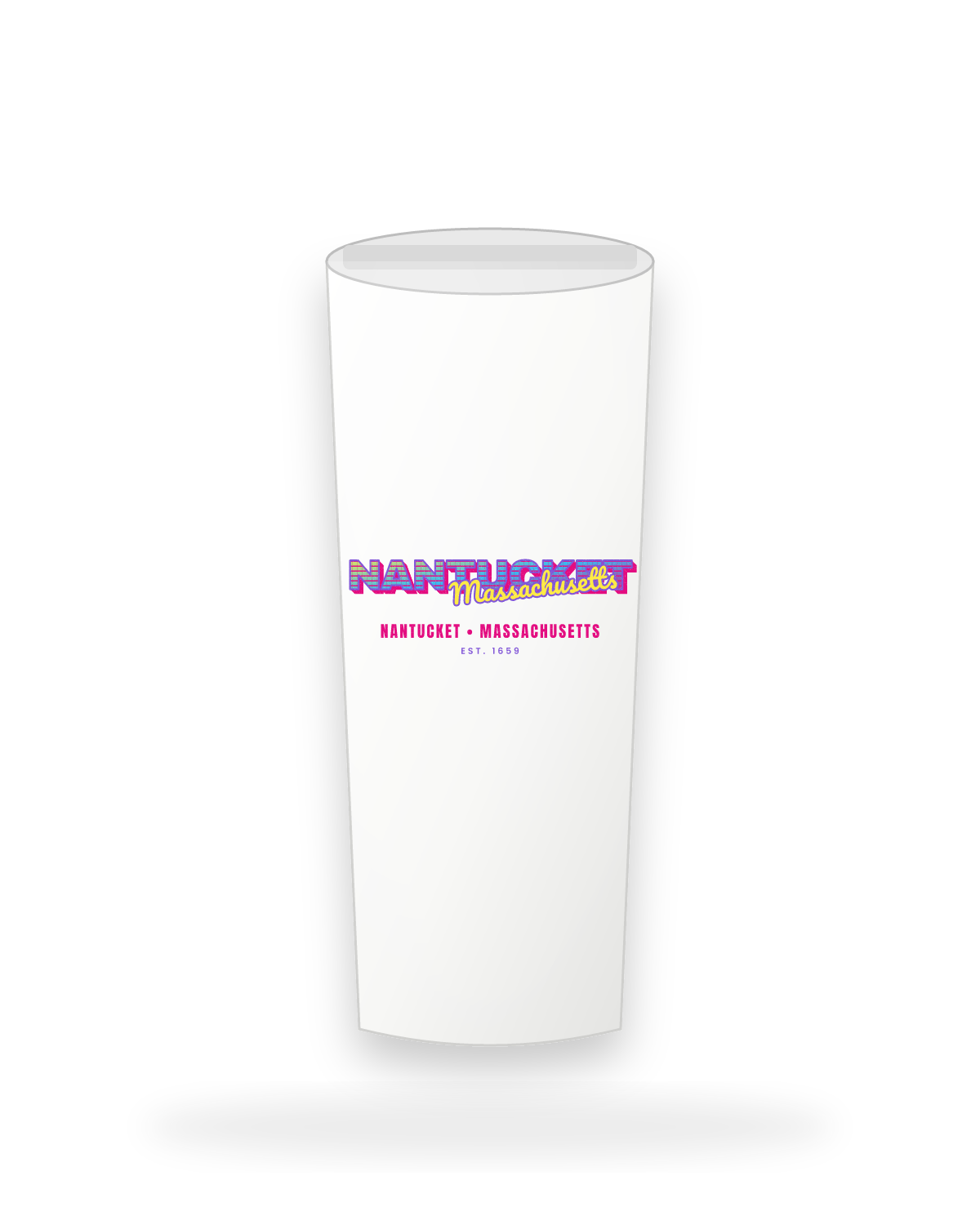 Nantucket Music TV Insulated Tumbler 20oz in White