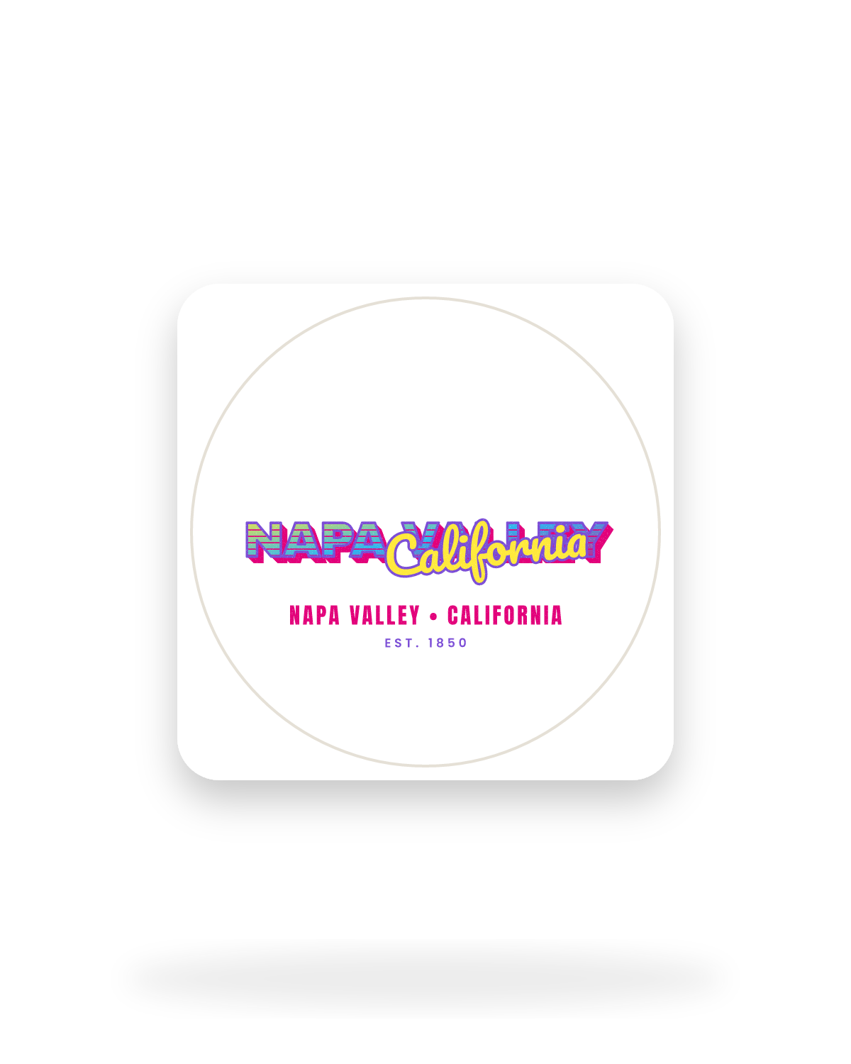 Napa Valley Music TV Kiss-Cut Sticker in White