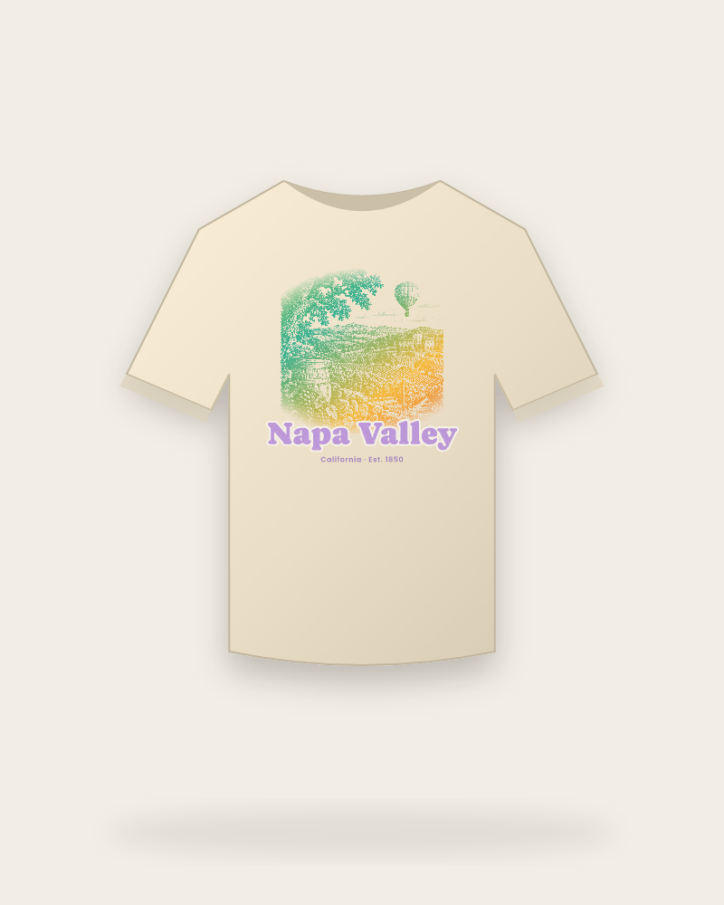 Napa Valley Vineyard Balloon Classic Tee