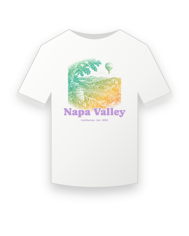 Napa Valley Vineyard Balloon Youth Tee
