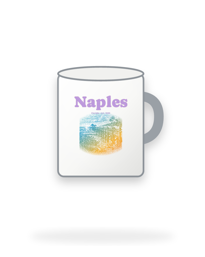 Naples Pier Pelicans Enamel Camp Mug