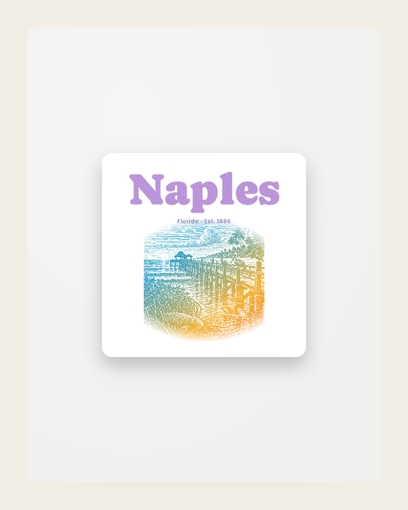 Naples Pier Pelicans Fridge Magnet