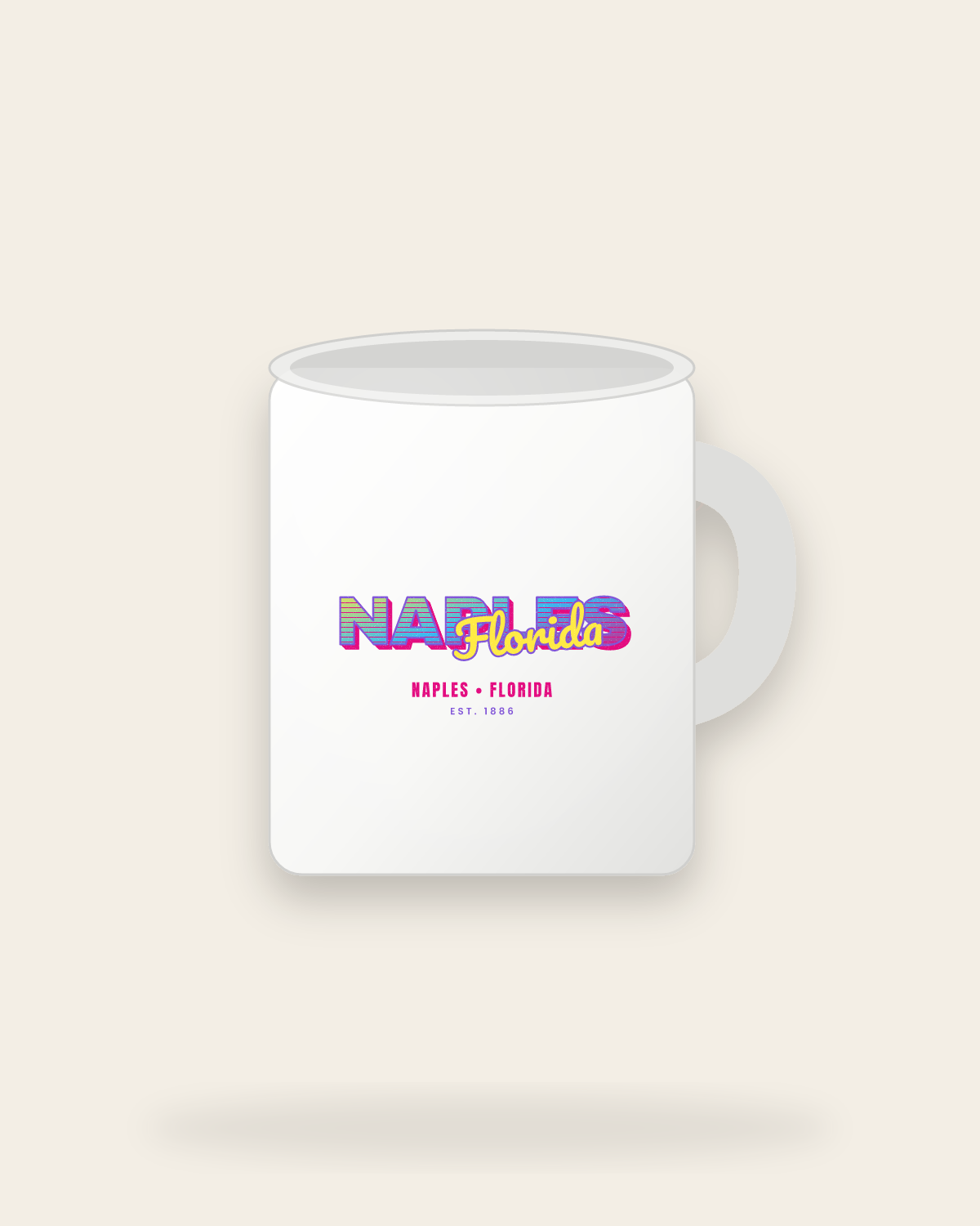 Naples Music TV Ceramic Mug 11oz in White