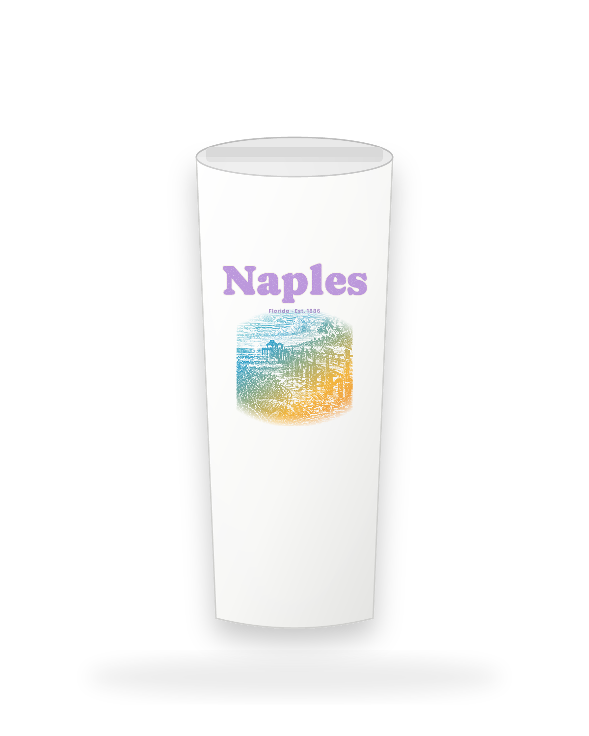 Naples Pier Pelicans Insulated Tumbler 20oz in White