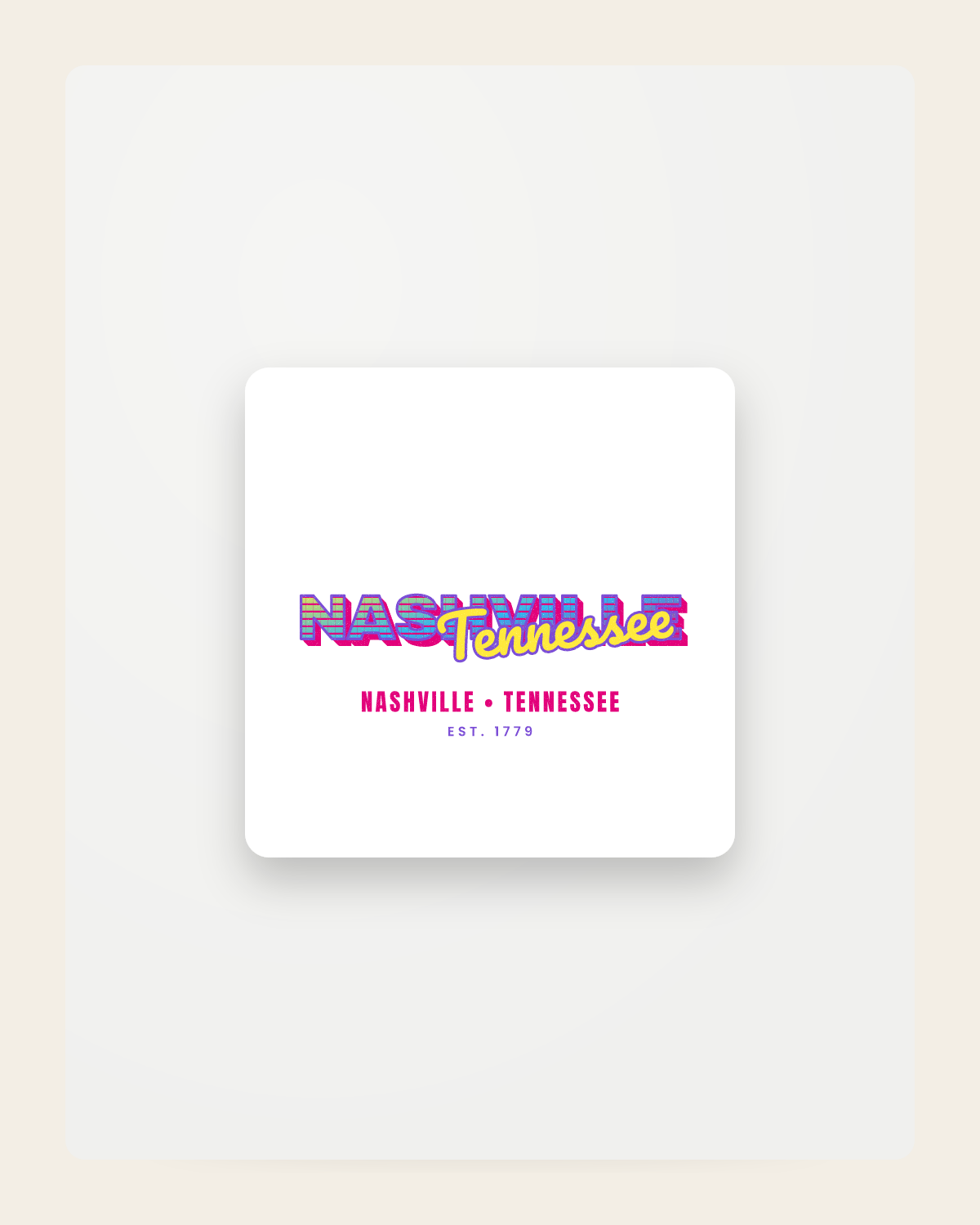Nashville Music TV Fridge Magnet in White