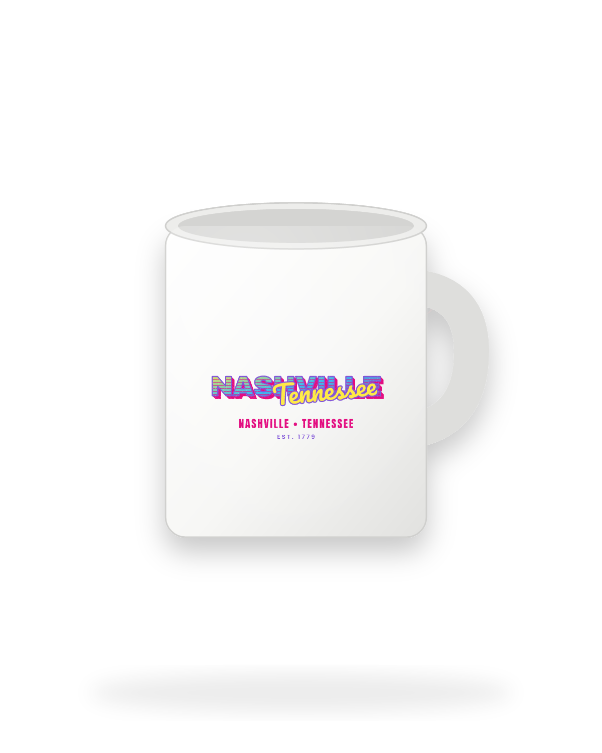 Nashville Music TV Ceramic Mug 11oz in White