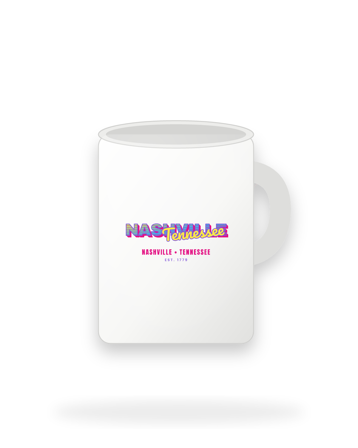 Nashville Music TV Ceramic Mug 15oz in White