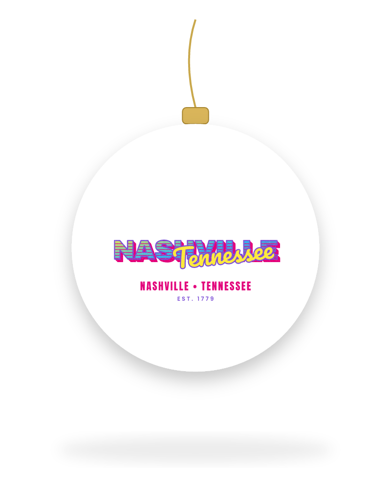Nashville Music TV Ceramic Ornament