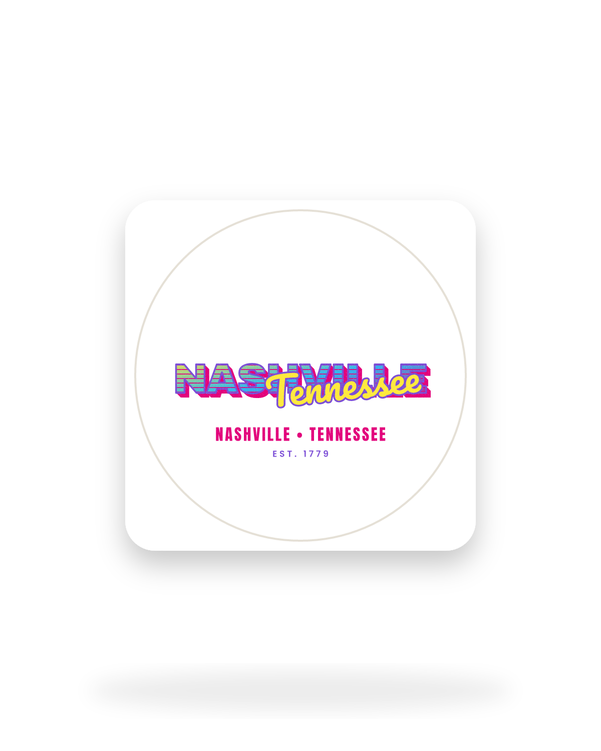 Nashville Music TV Kiss-Cut Sticker in White