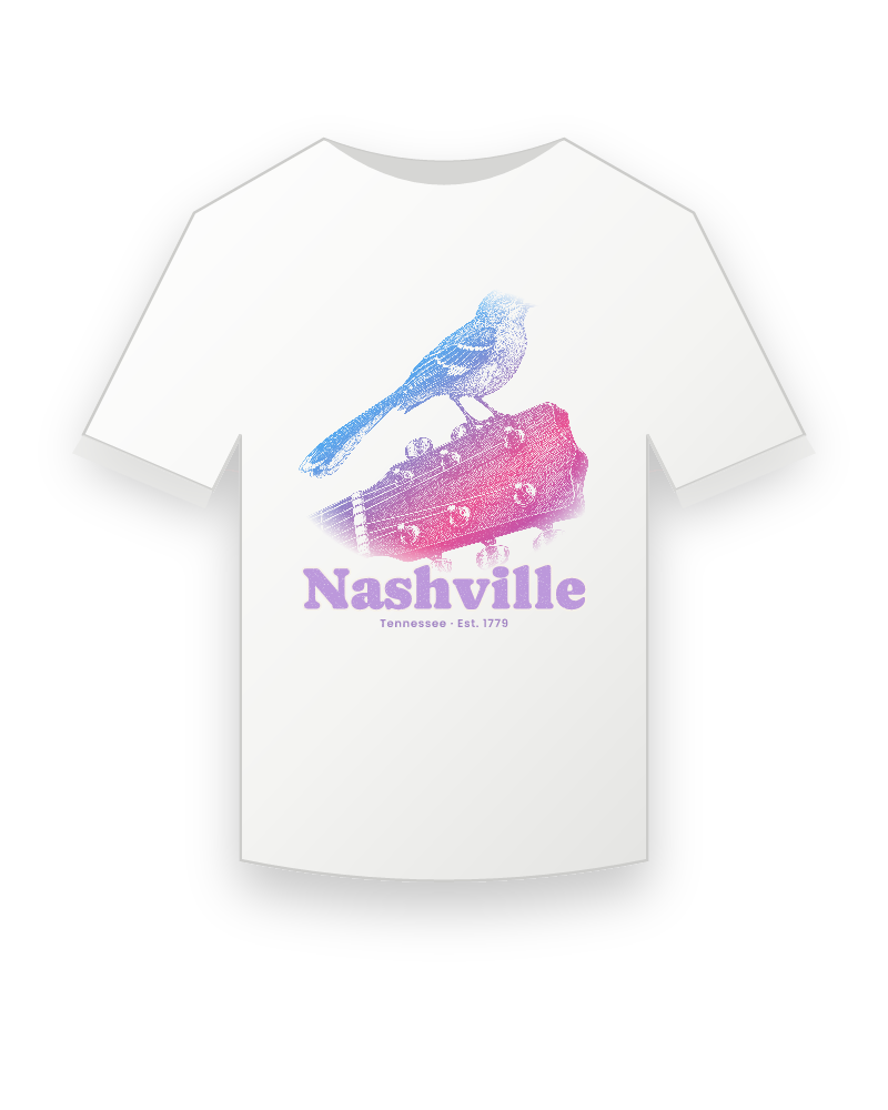 Nashville Mockingbird & Guitar Youth Tee