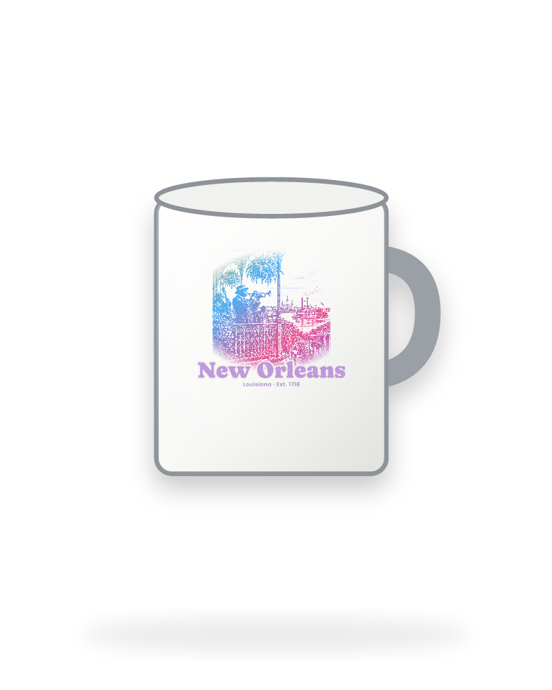 New Orleans Balcony Jazz Enamel Camp Mug