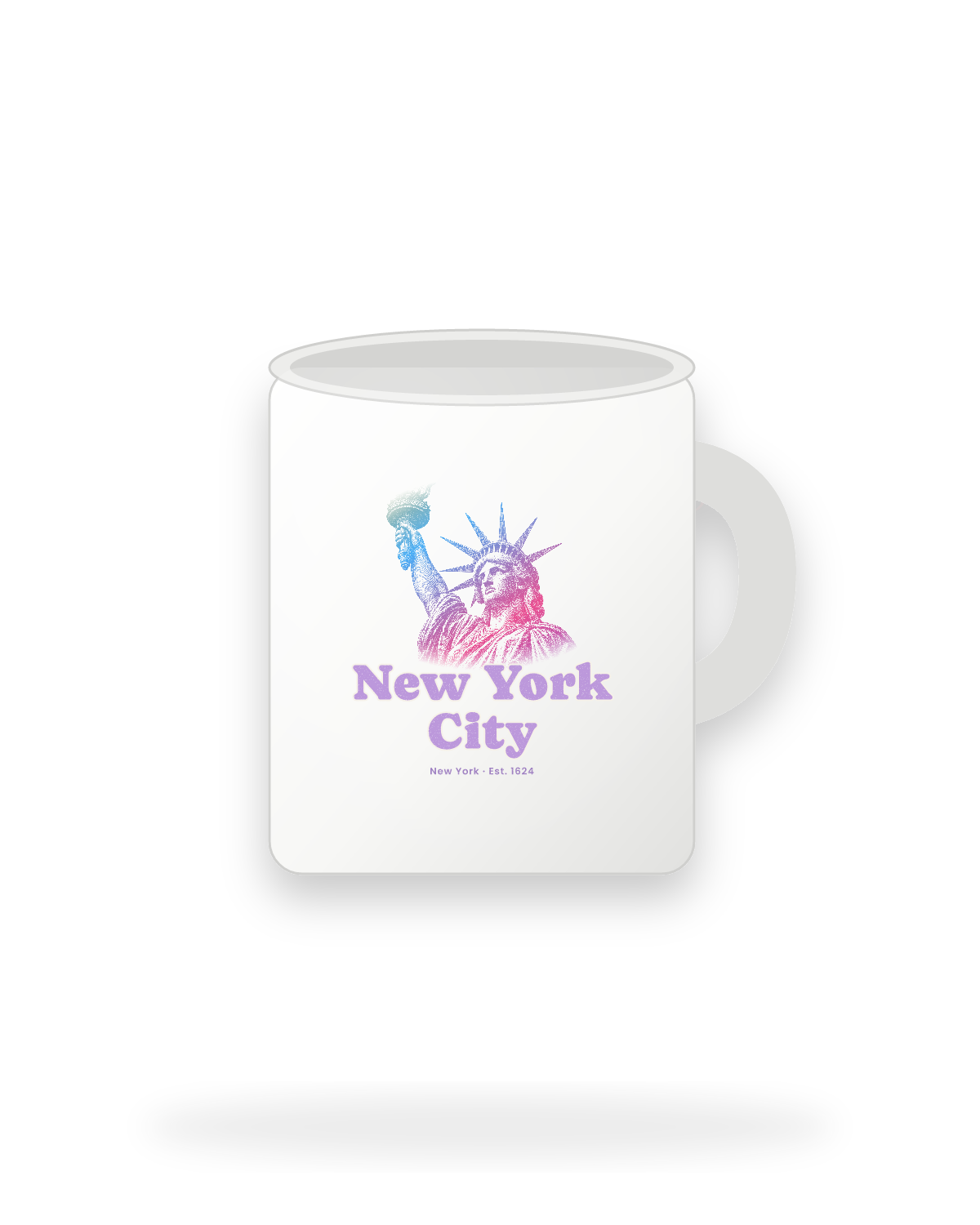 New York City Lady Liberty Ceramic Mug 11oz in White