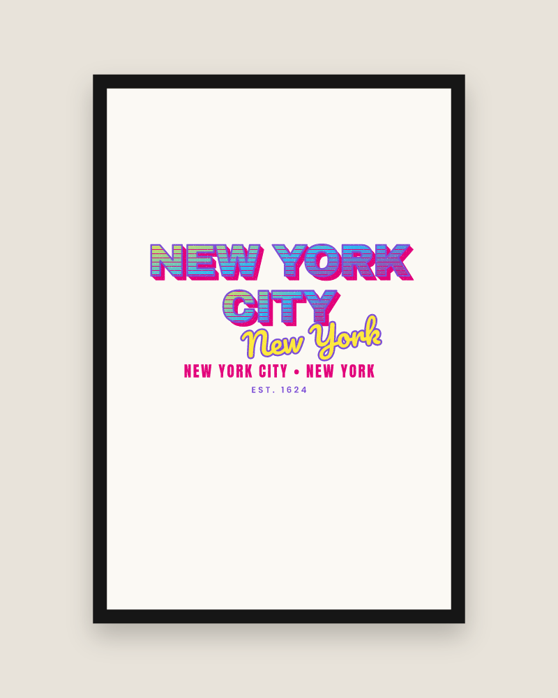 New York City Music TV Matte Poster