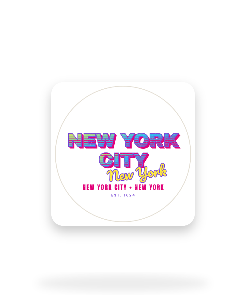 New York City Music TV Kiss-Cut Sticker
