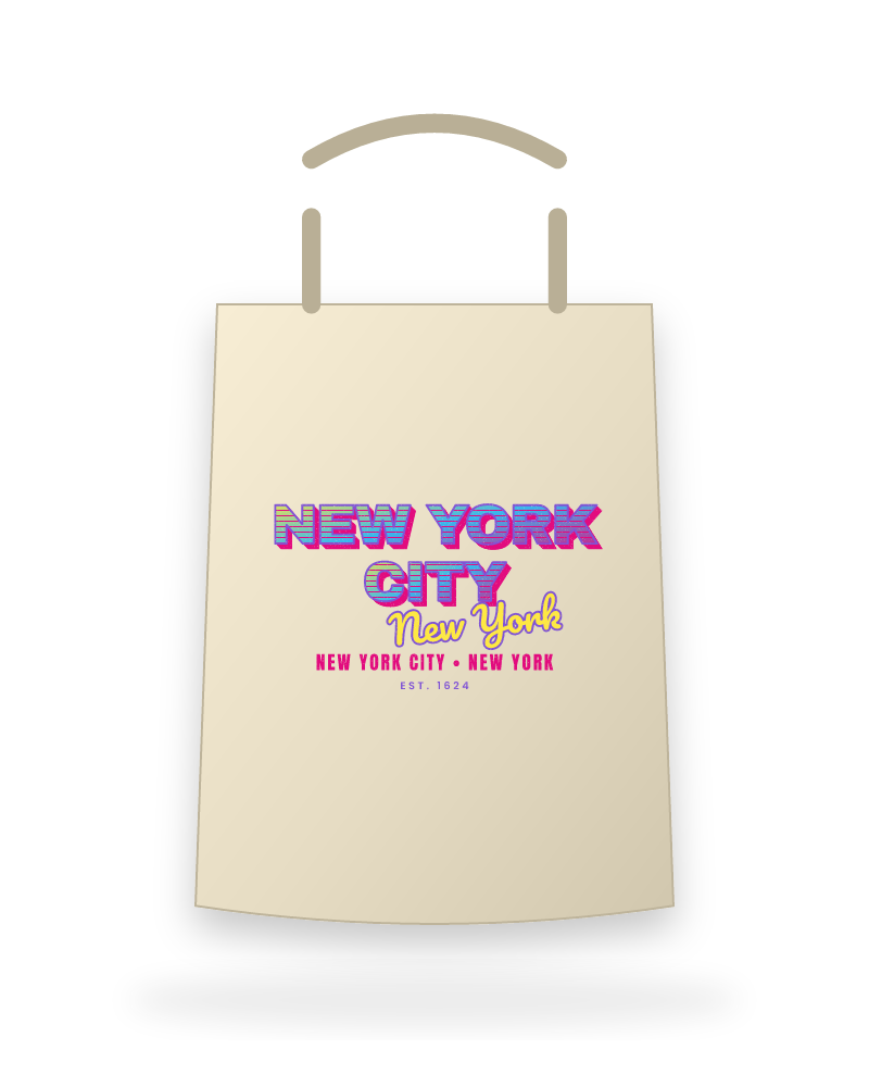 New York City Music TV Canvas Tote