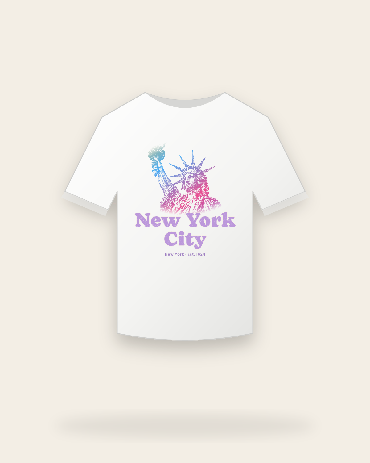 New York City Lady Liberty Youth Tee in White