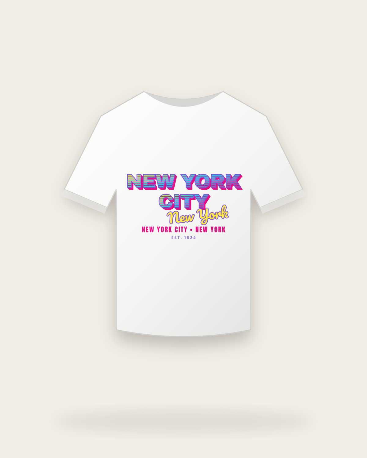 New York City Music TV Youth Tee in White