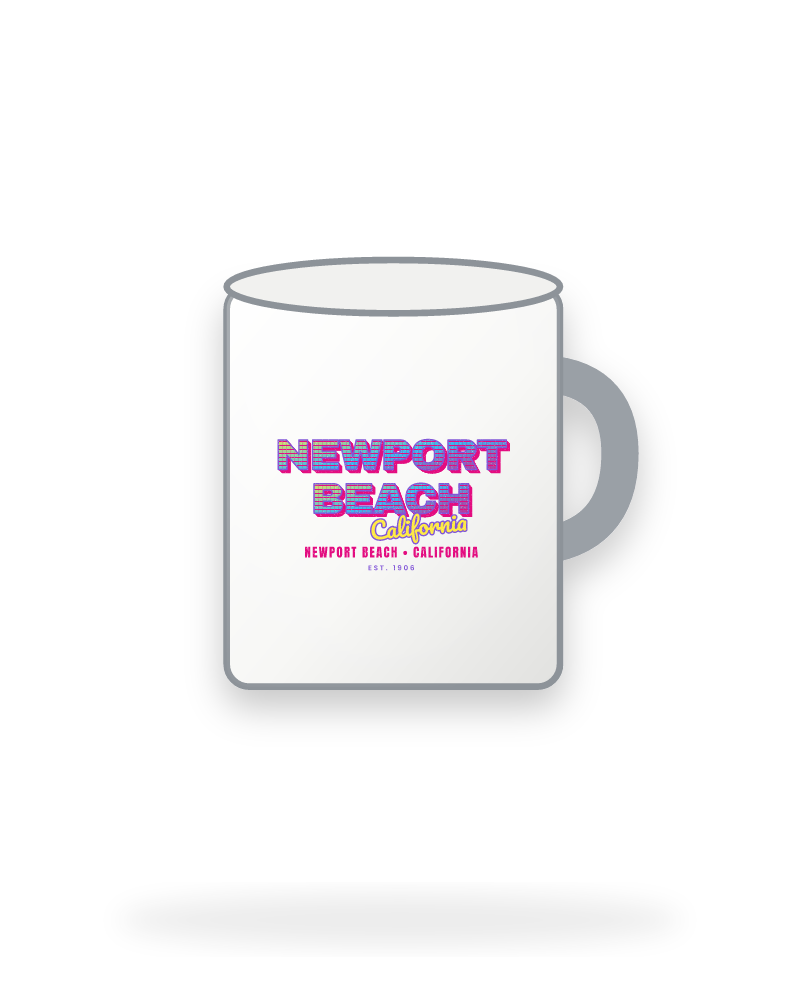 Newport Beach Music TV Enamel Camp Mug