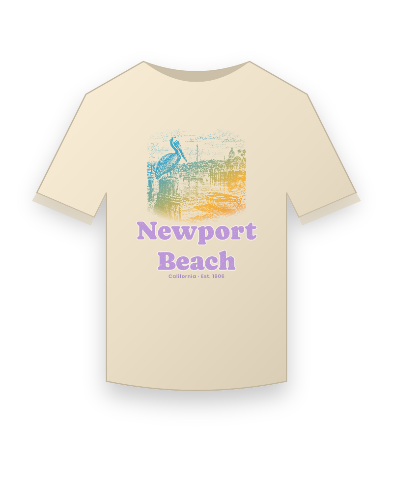 Newport Beach Harbor Pelican Classic Tee