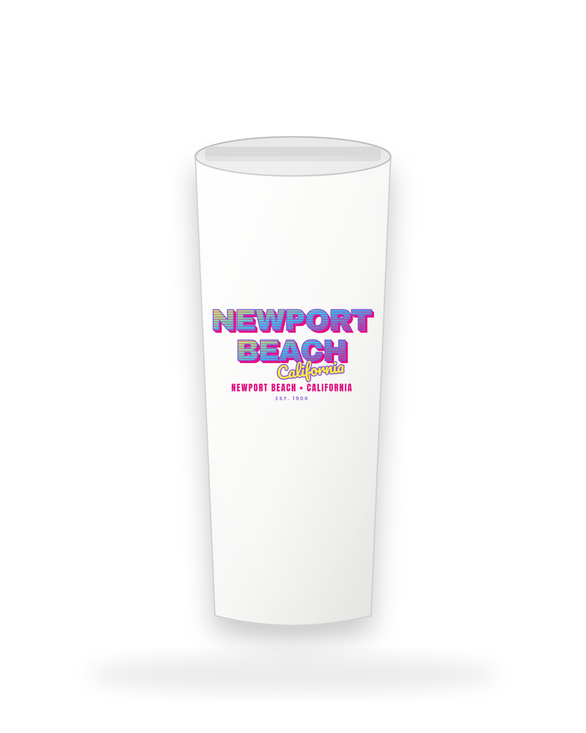 Newport Beach Music TV Insulated Tumbler 20oz in White