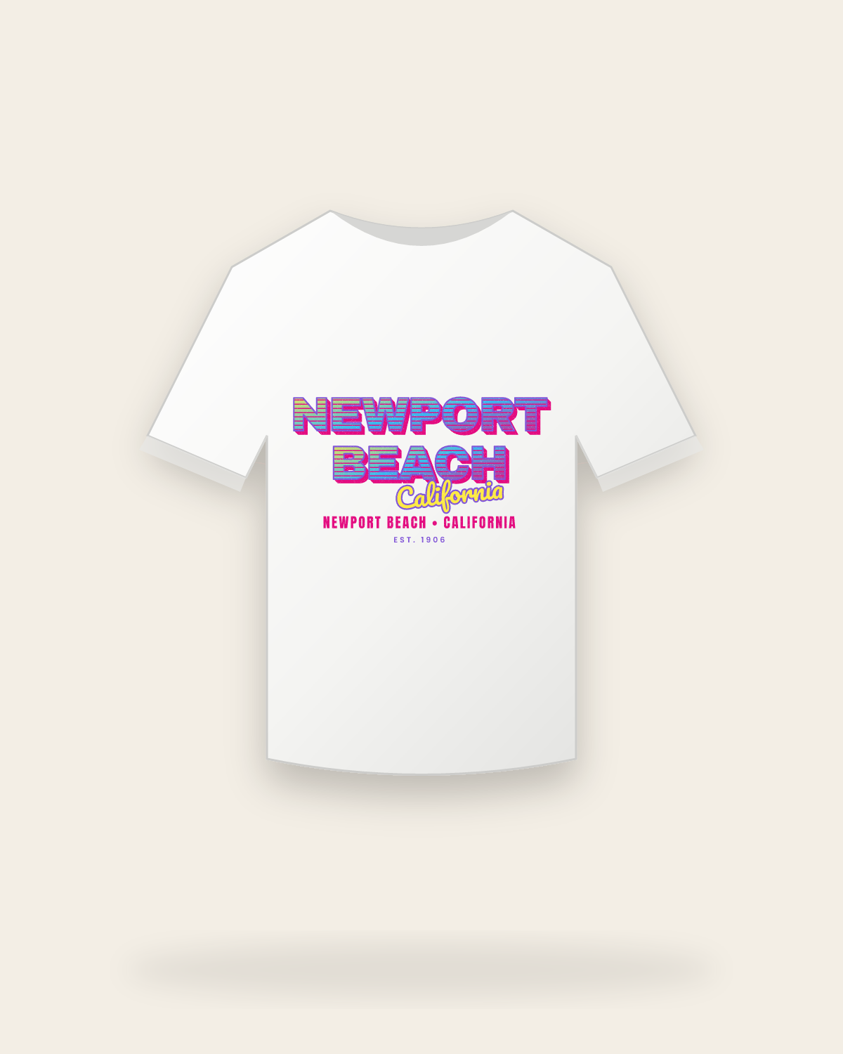 Newport Beach Music TV Youth Tee in White