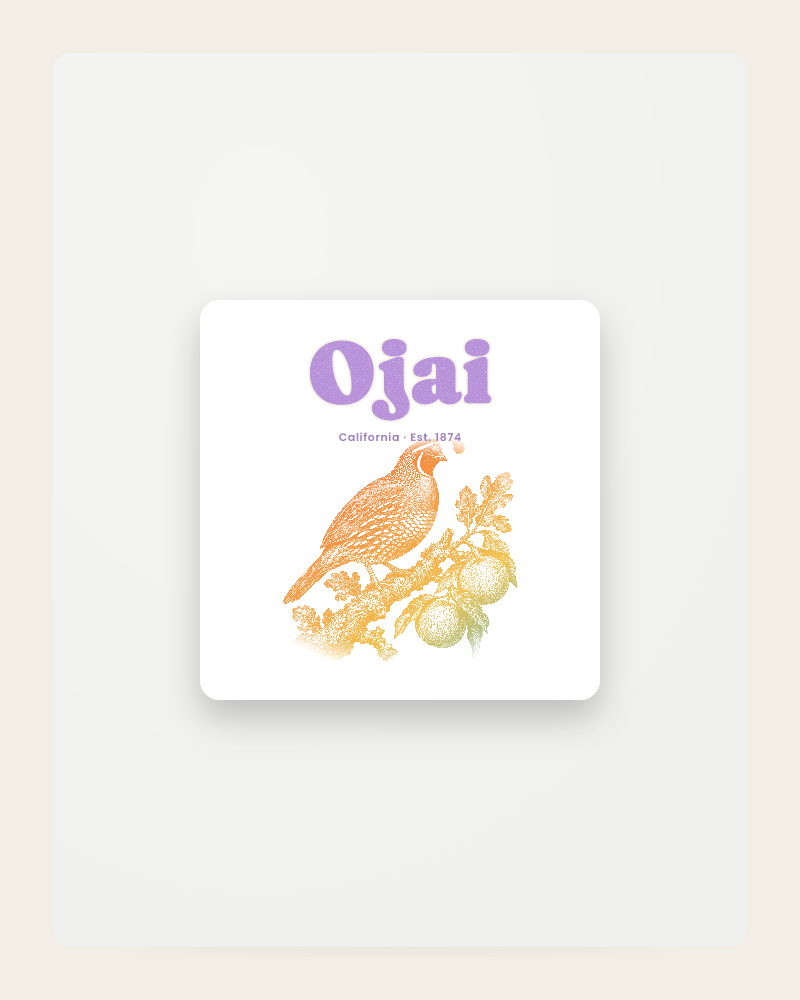 Ojai California Quail Fridge Magnet