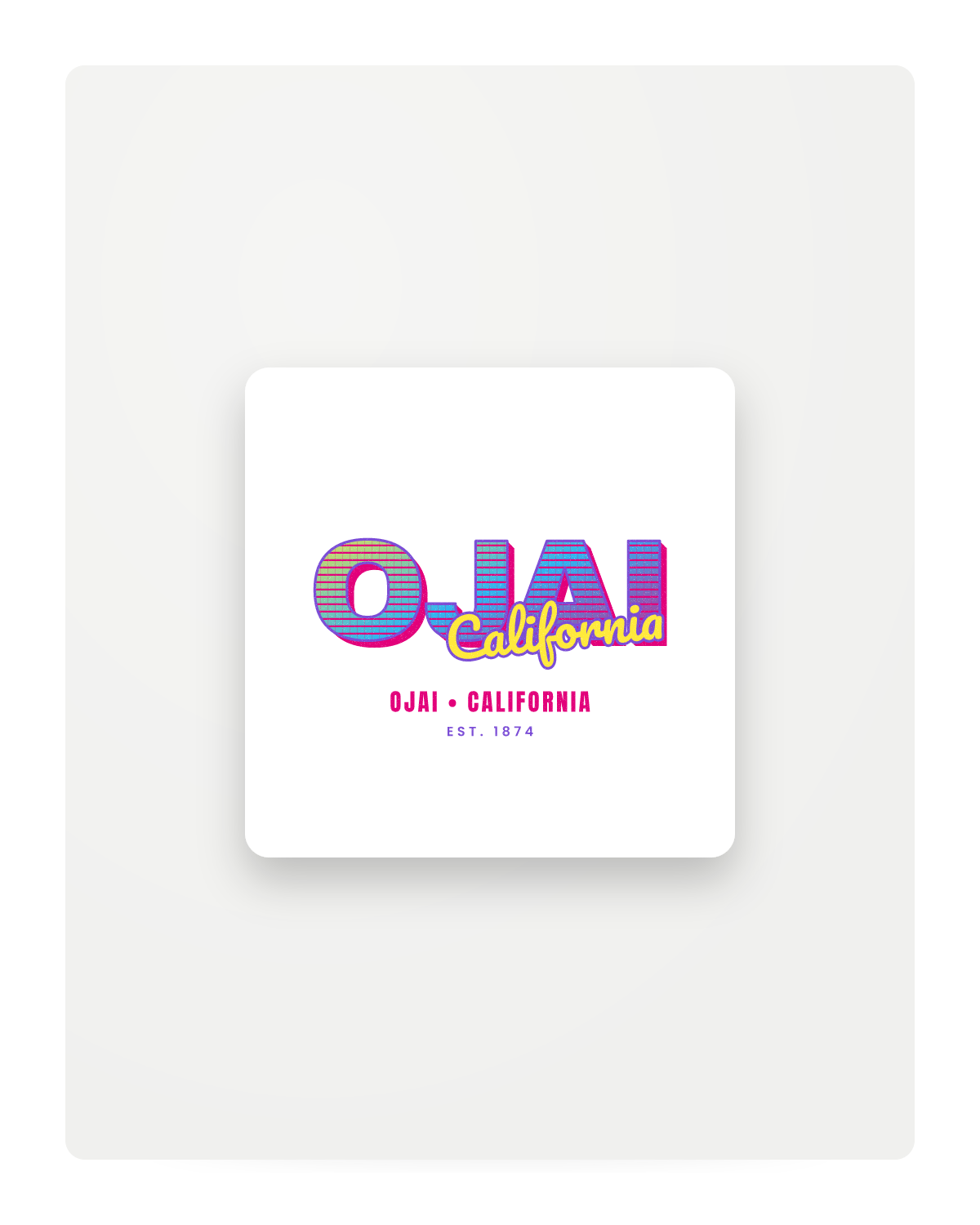 Ojai Music TV Fridge Magnet in White