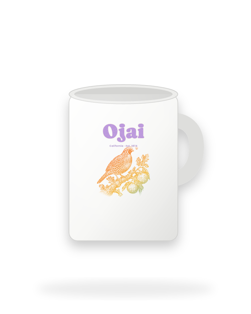 Ojai California Quail Ceramic Mug 15oz