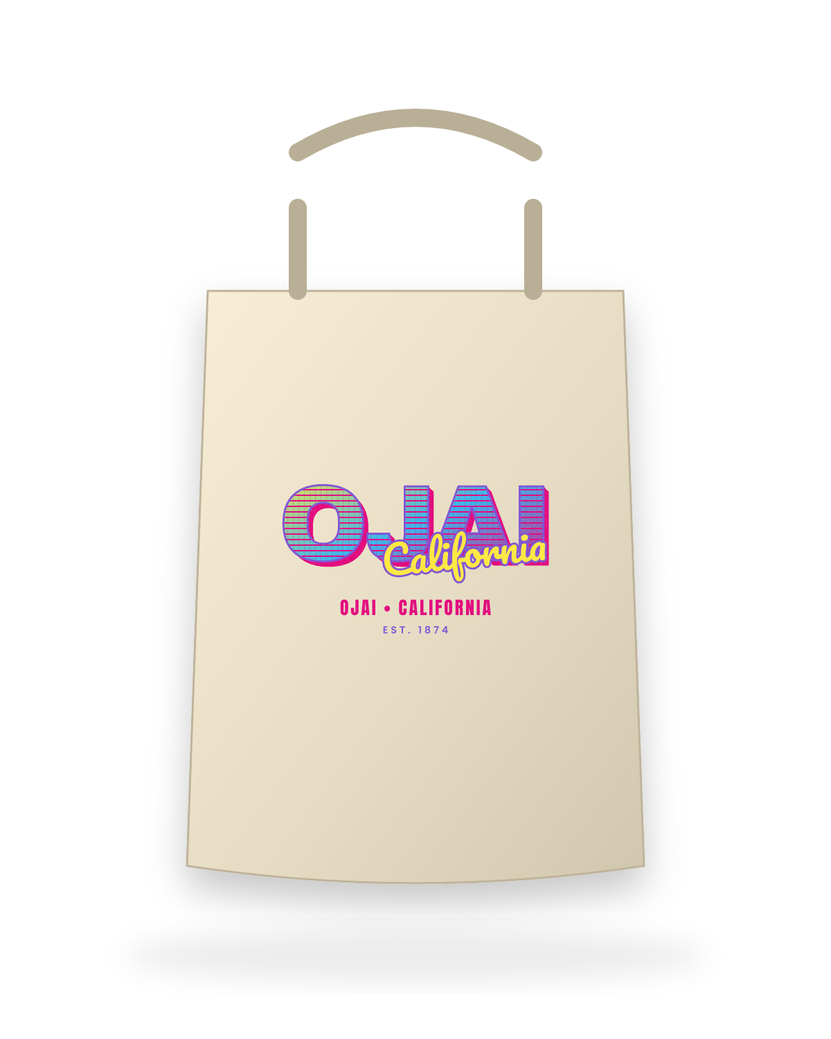 Ojai Music TV Canvas Tote in Beige