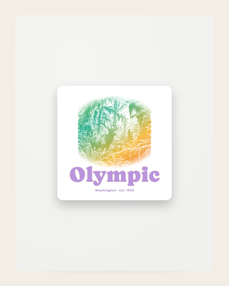 Olympic Hoh Rain Forest Elk Fridge Magnet