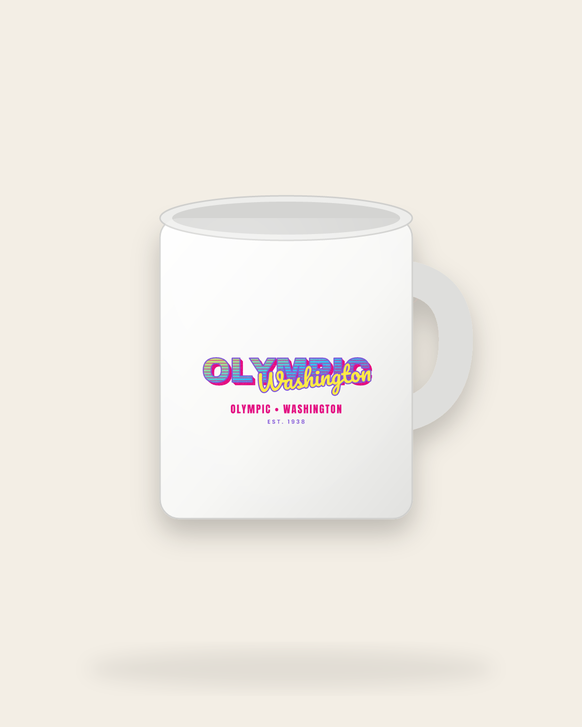 Olympic Music TV Ceramic Mug 11oz in White