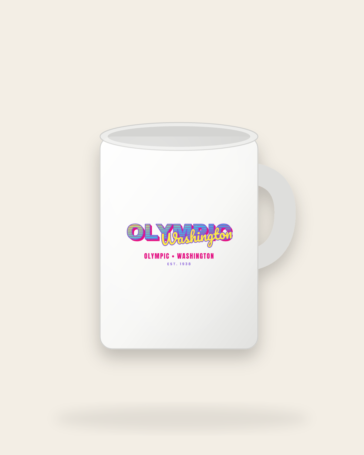 Olympic Music TV Ceramic Mug 15oz in White