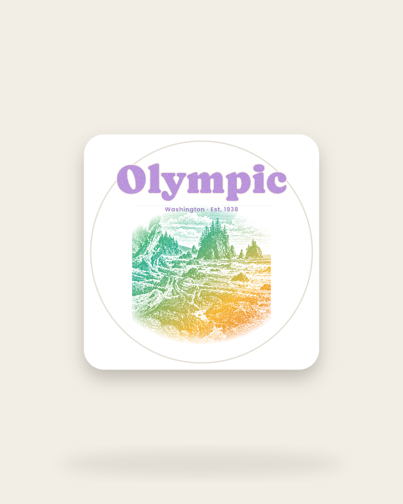 Olympic Ruby Beach Kiss-Cut Sticker