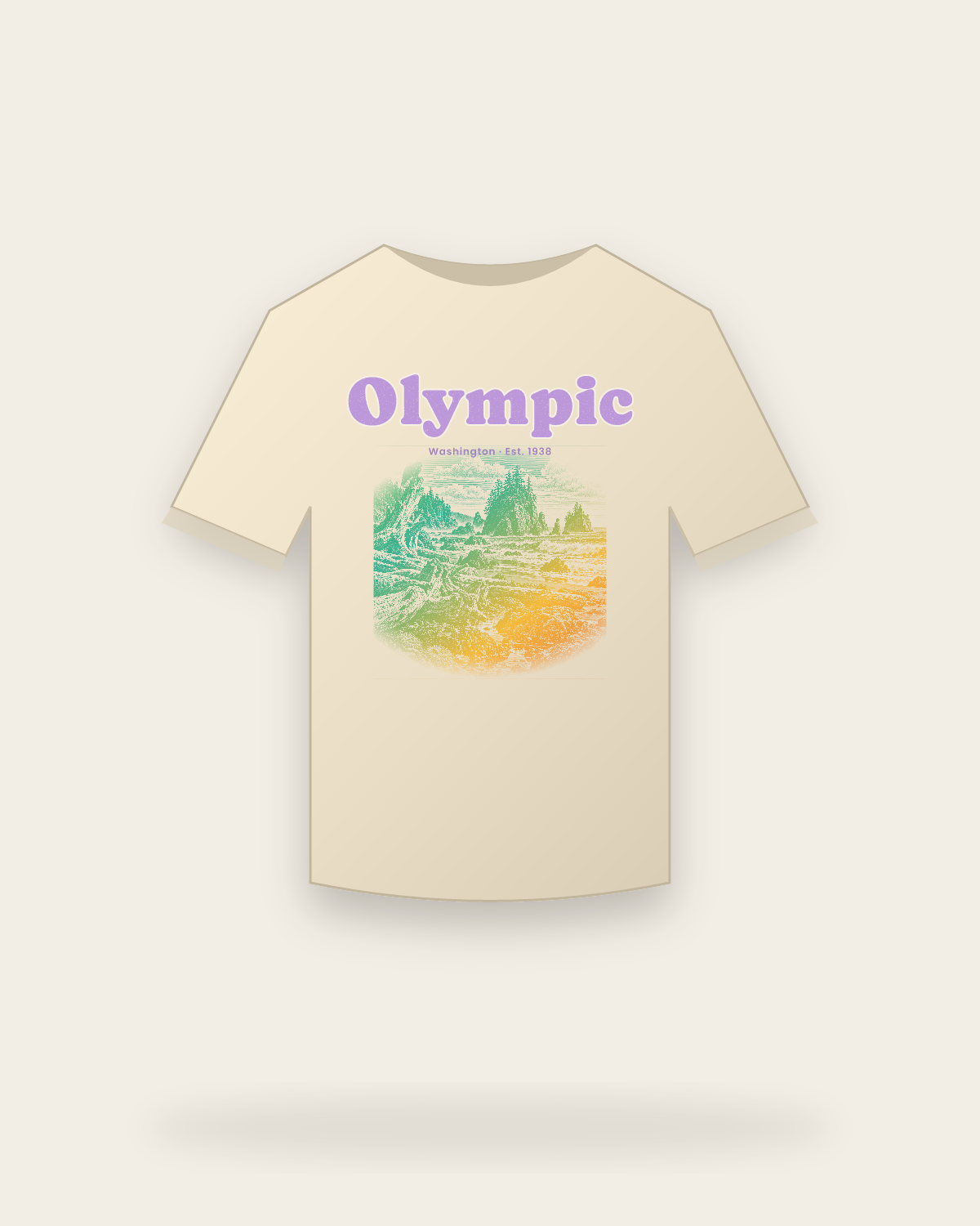 Olympic Ruby Beach Classic Tee in Natural