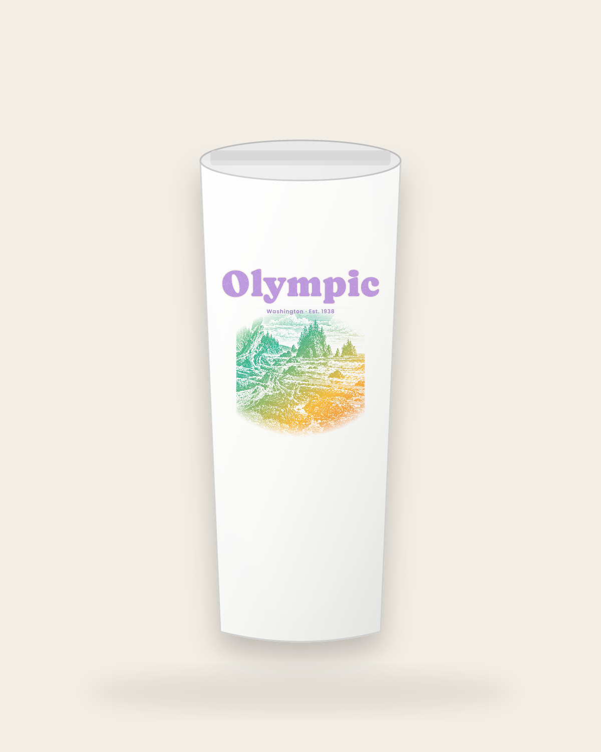 Olympic Ruby Beach Insulated Tumbler 20oz in White