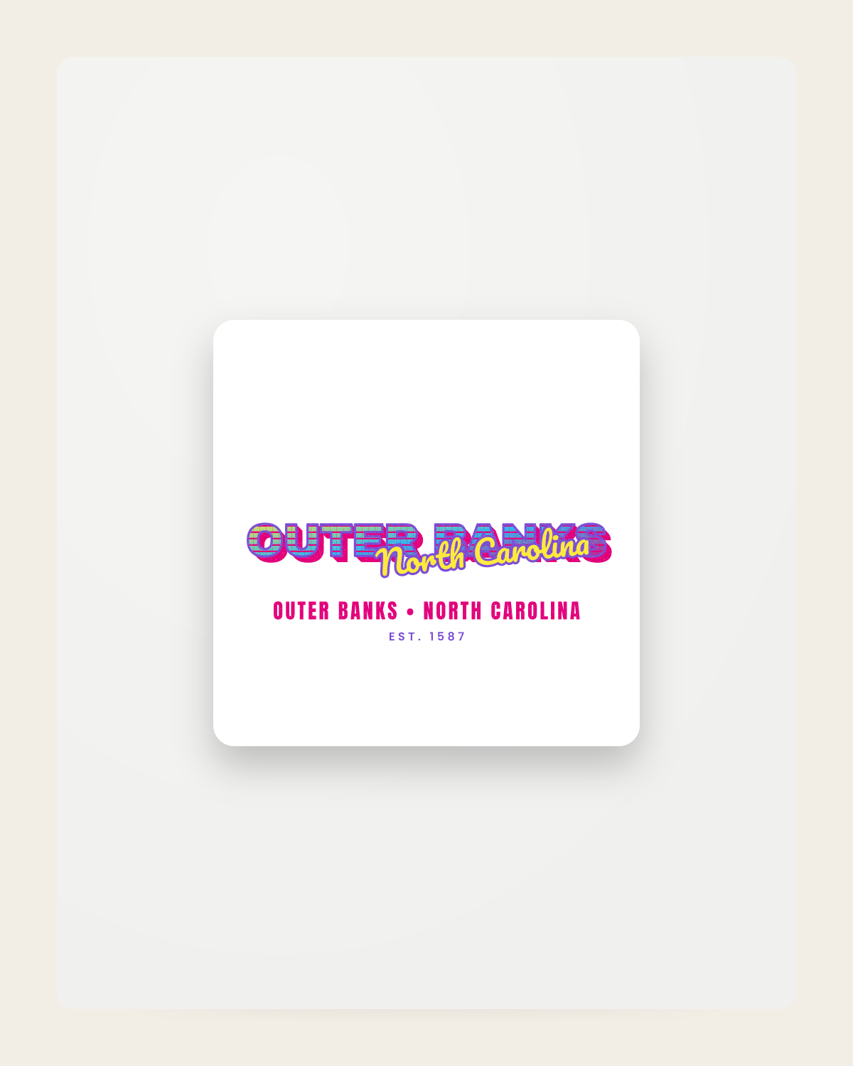 Outer Banks Music TV Fridge Magnet in White