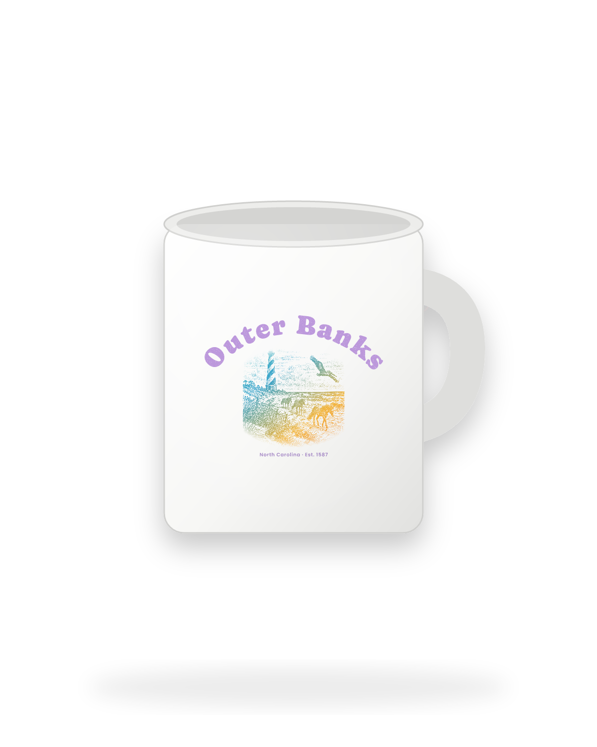 Outer Banks Hatteras Light Ceramic Mug 11oz in White
