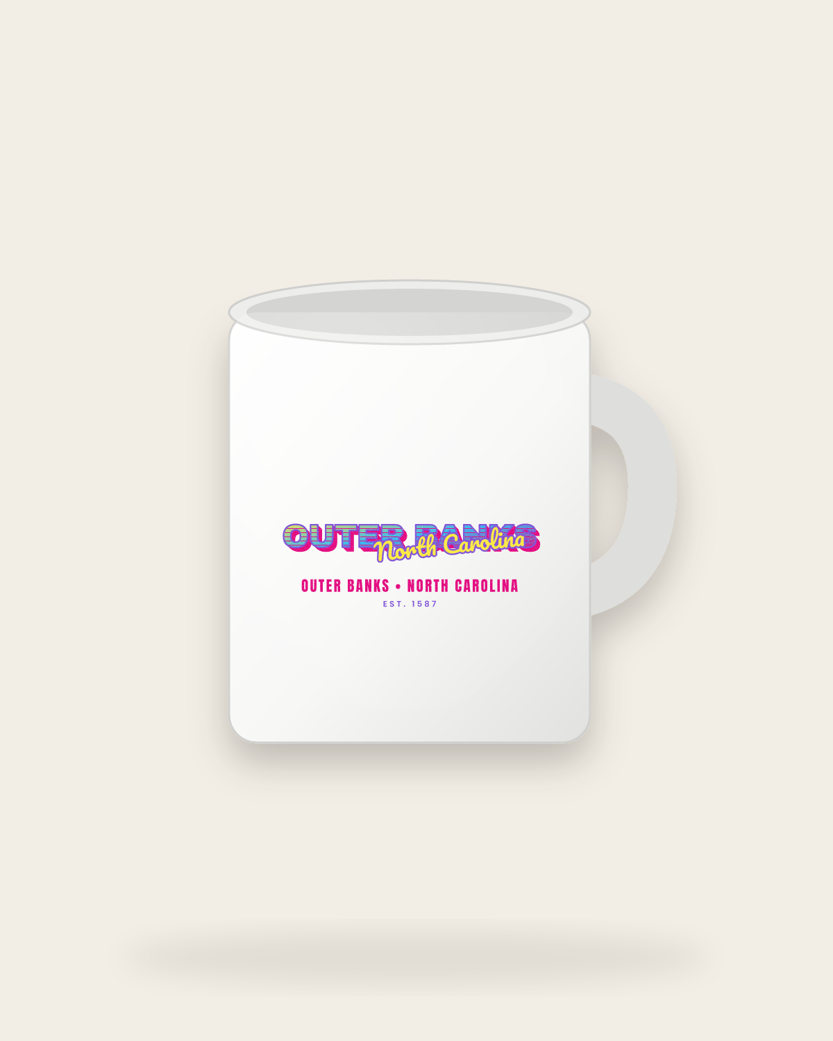 Outer Banks Music TV Ceramic Mug 11oz in White