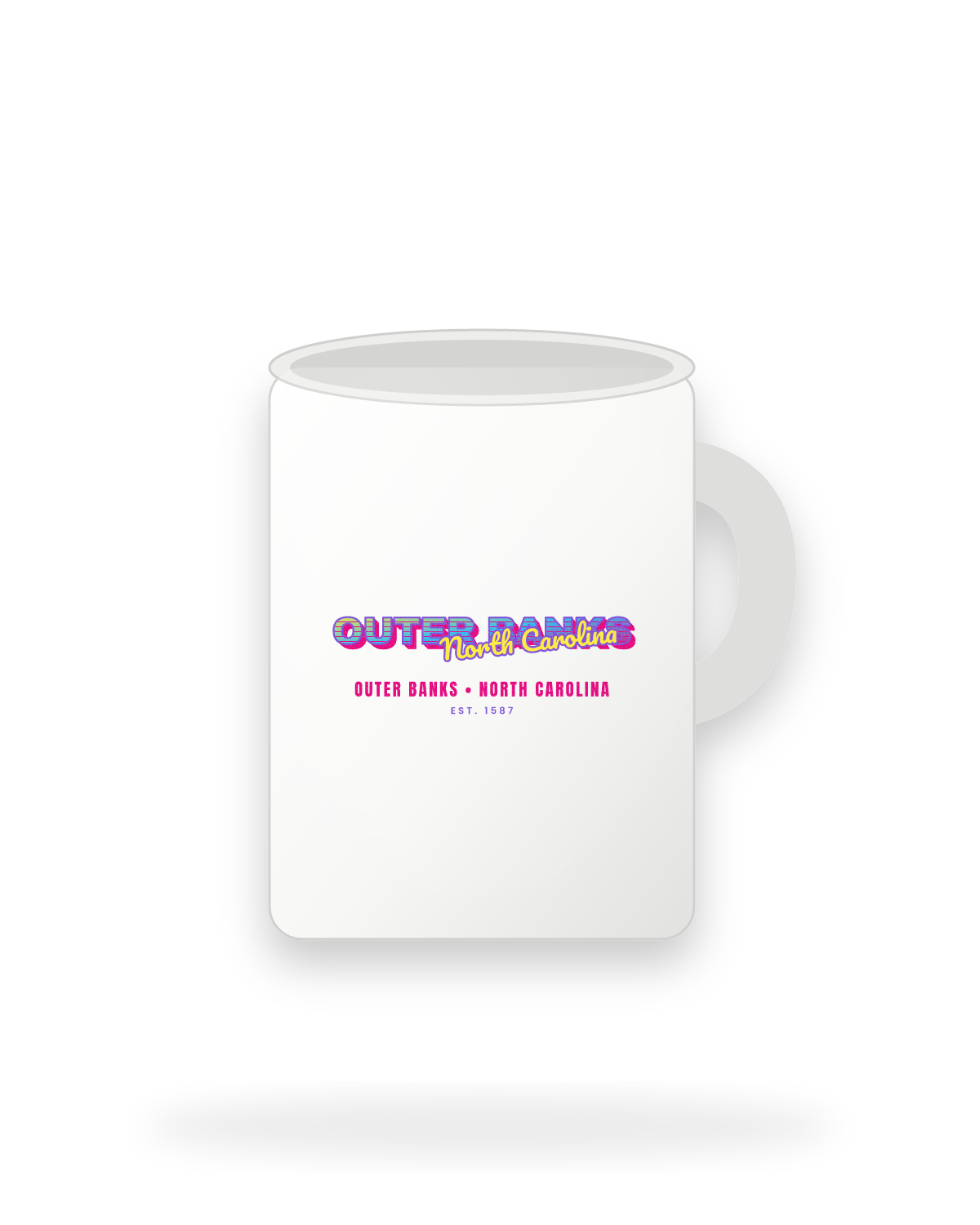 Outer Banks Music TV Ceramic Mug 15oz in White
