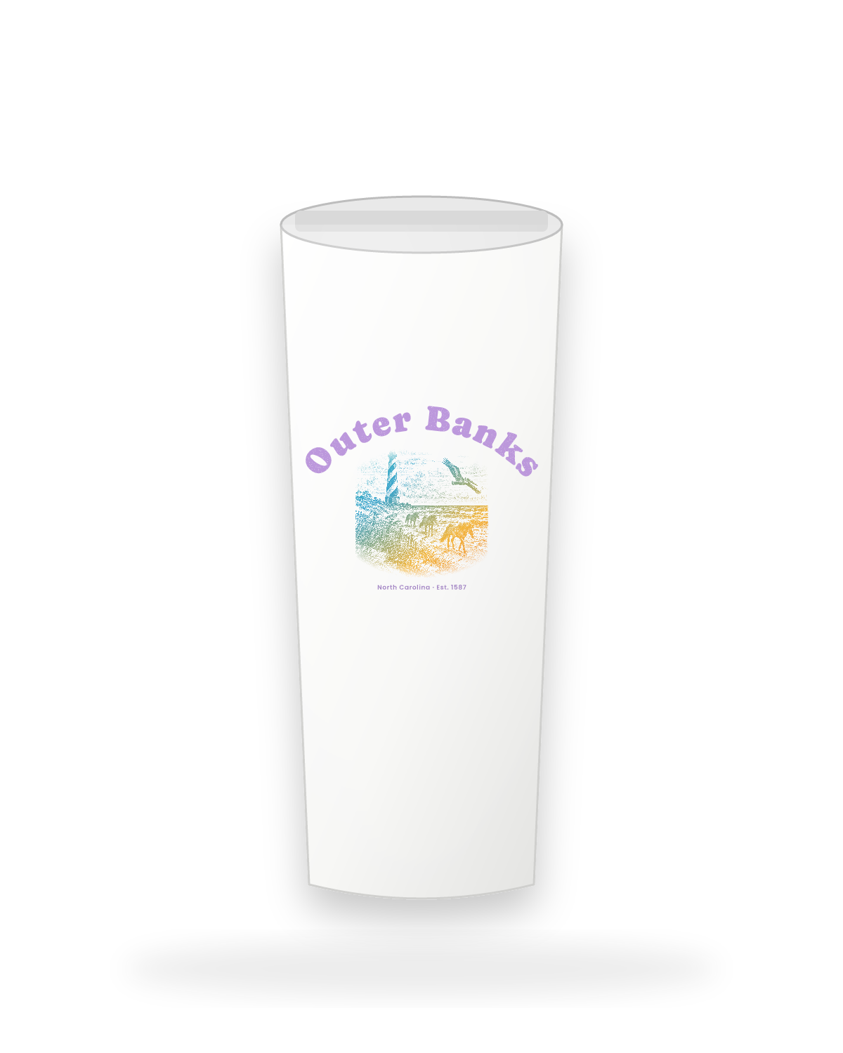 Outer Banks Hatteras Light Insulated Tumbler 20oz in White