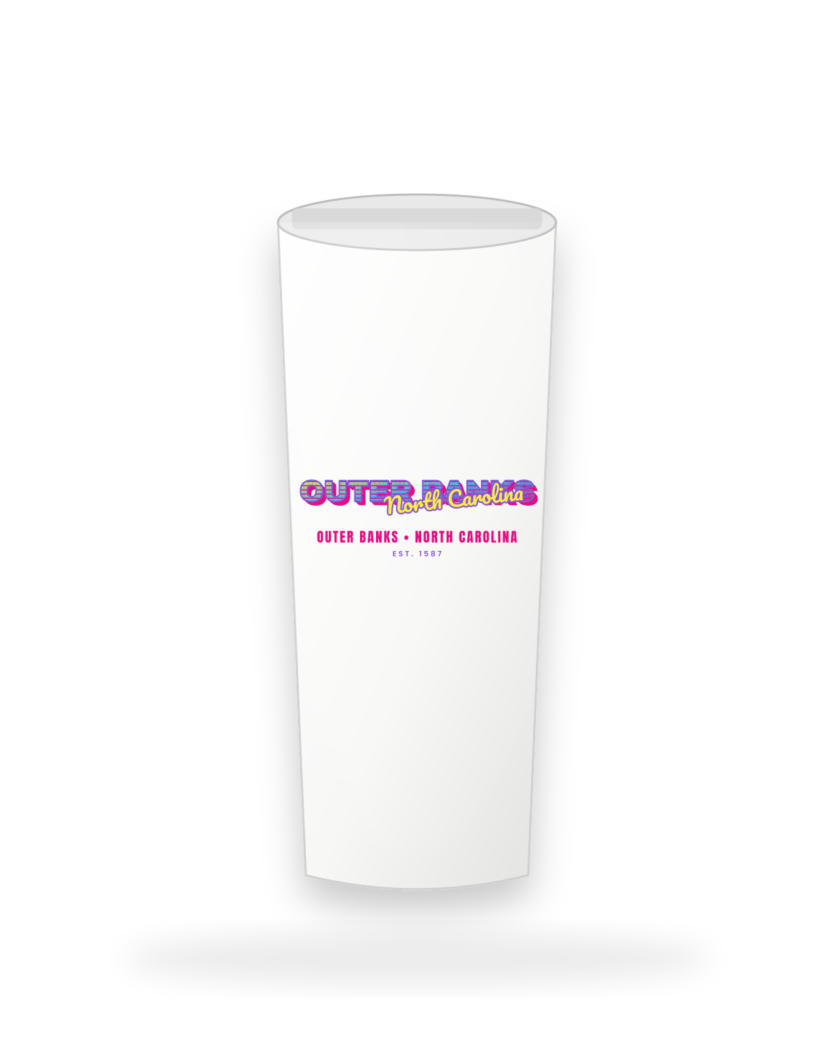 Outer Banks Music TV Insulated Tumbler 20oz in White