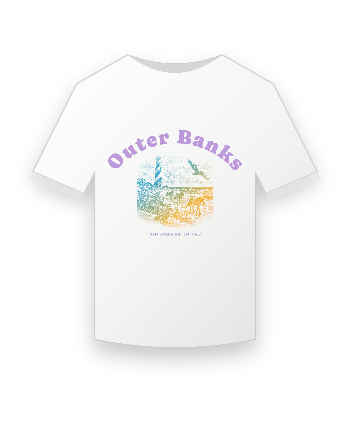 Outer Banks Hatteras Light Youth Tee in White