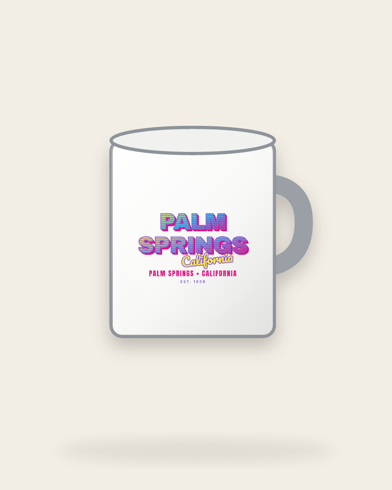 Palm Springs Music TV Enamel Camp Mug