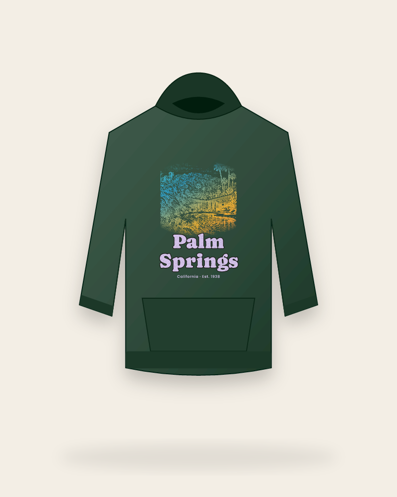 Palm Springs Modern Oasis Hooded Sweatshirt