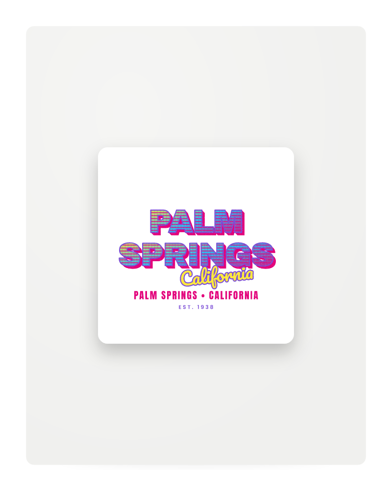 Palm Springs Music TV Fridge Magnet