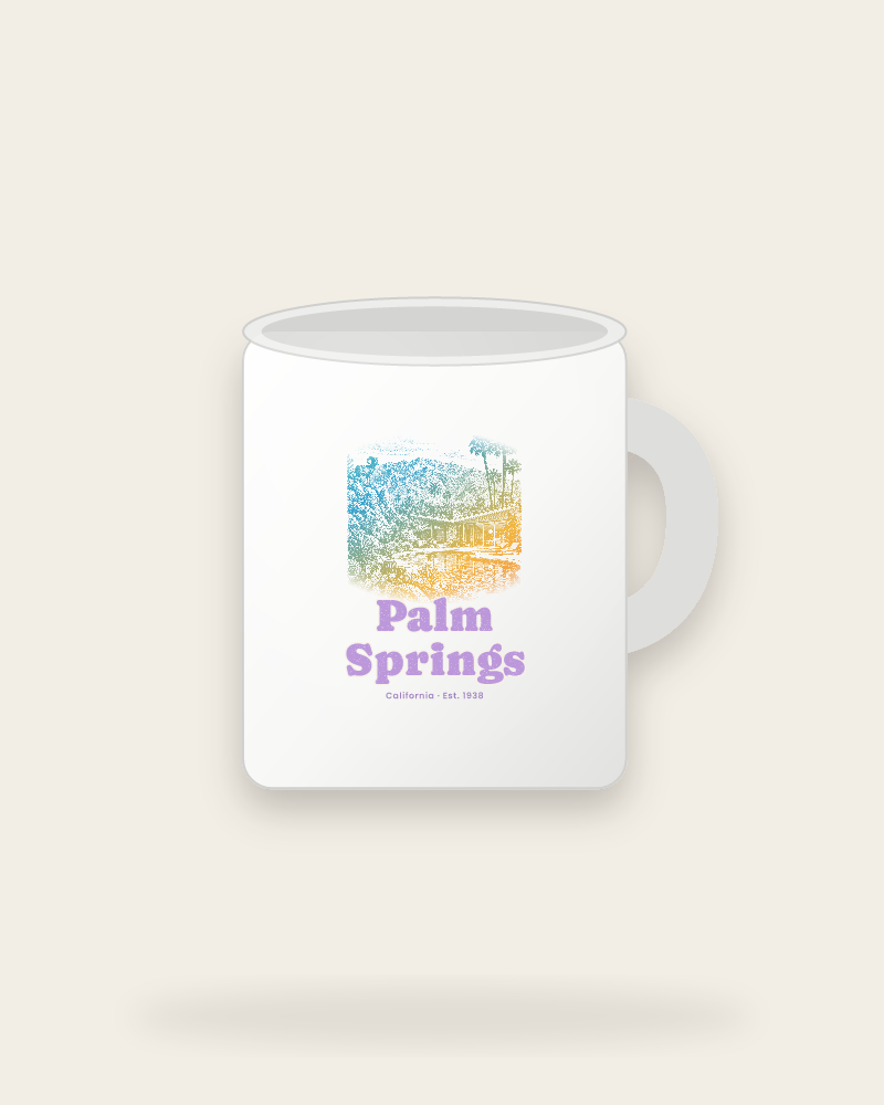 Palm Springs Modern Oasis Ceramic Mug 11oz