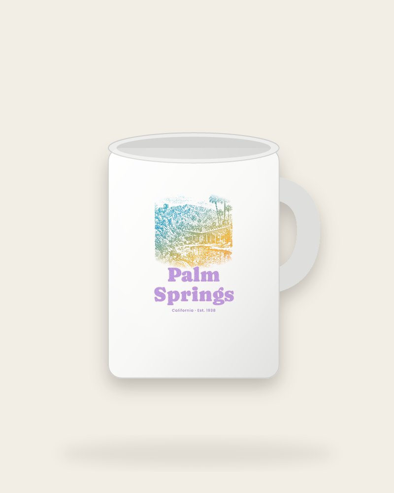 Palm Springs Modern Oasis Ceramic Mug 15oz