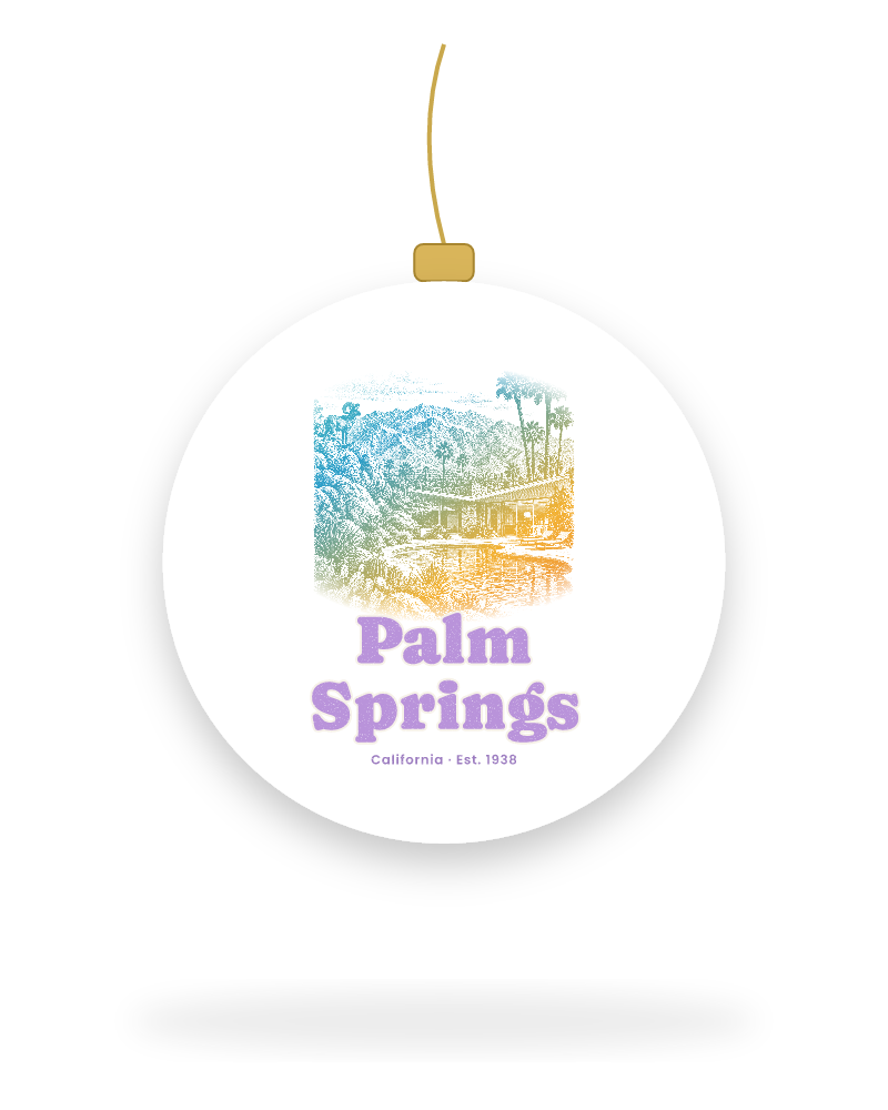 Palm Springs Modern Oasis Ceramic Ornament